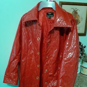Vintage patent leather coat